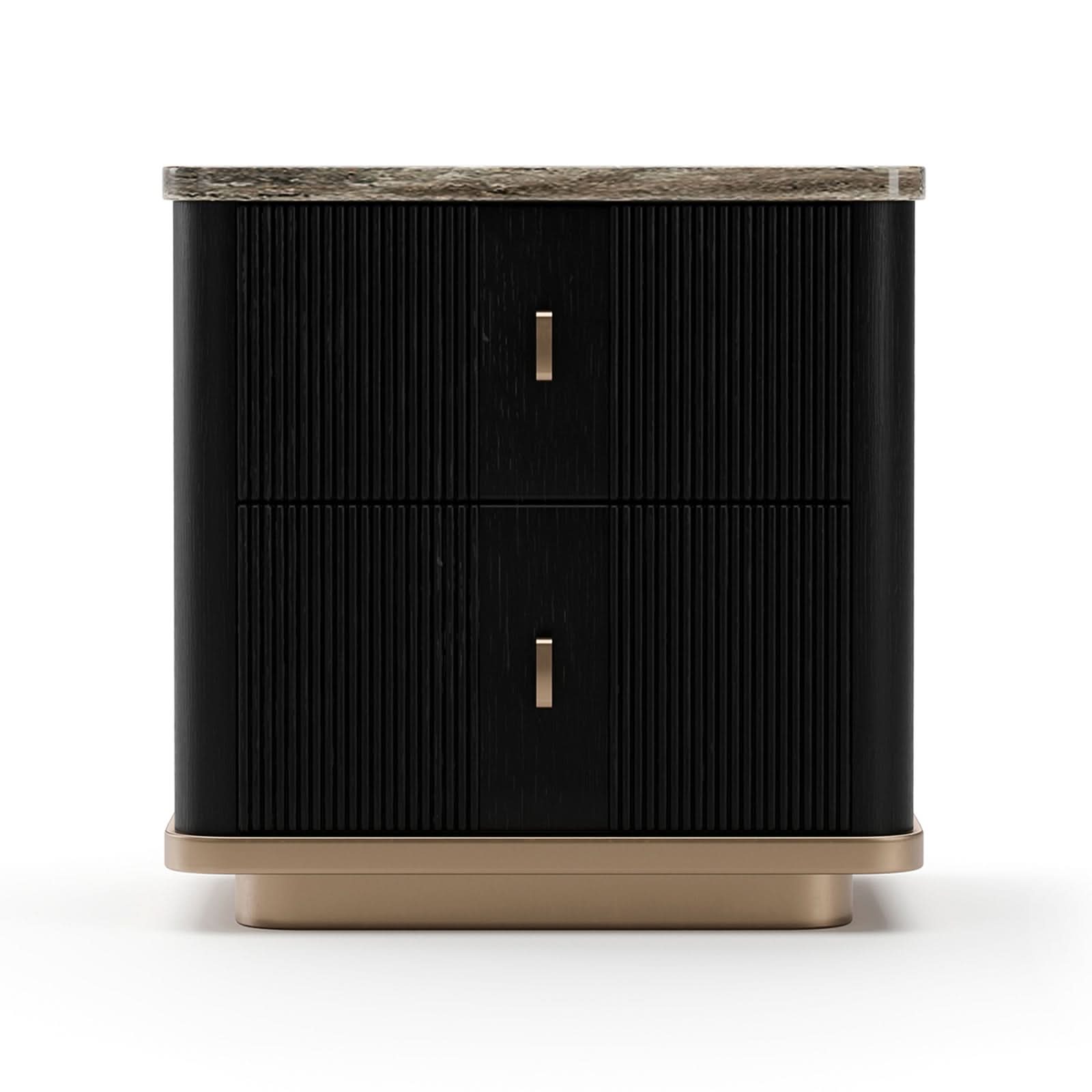 Caracole Rhythm Small Bedside Table in Dark   Nicholas John Interiors