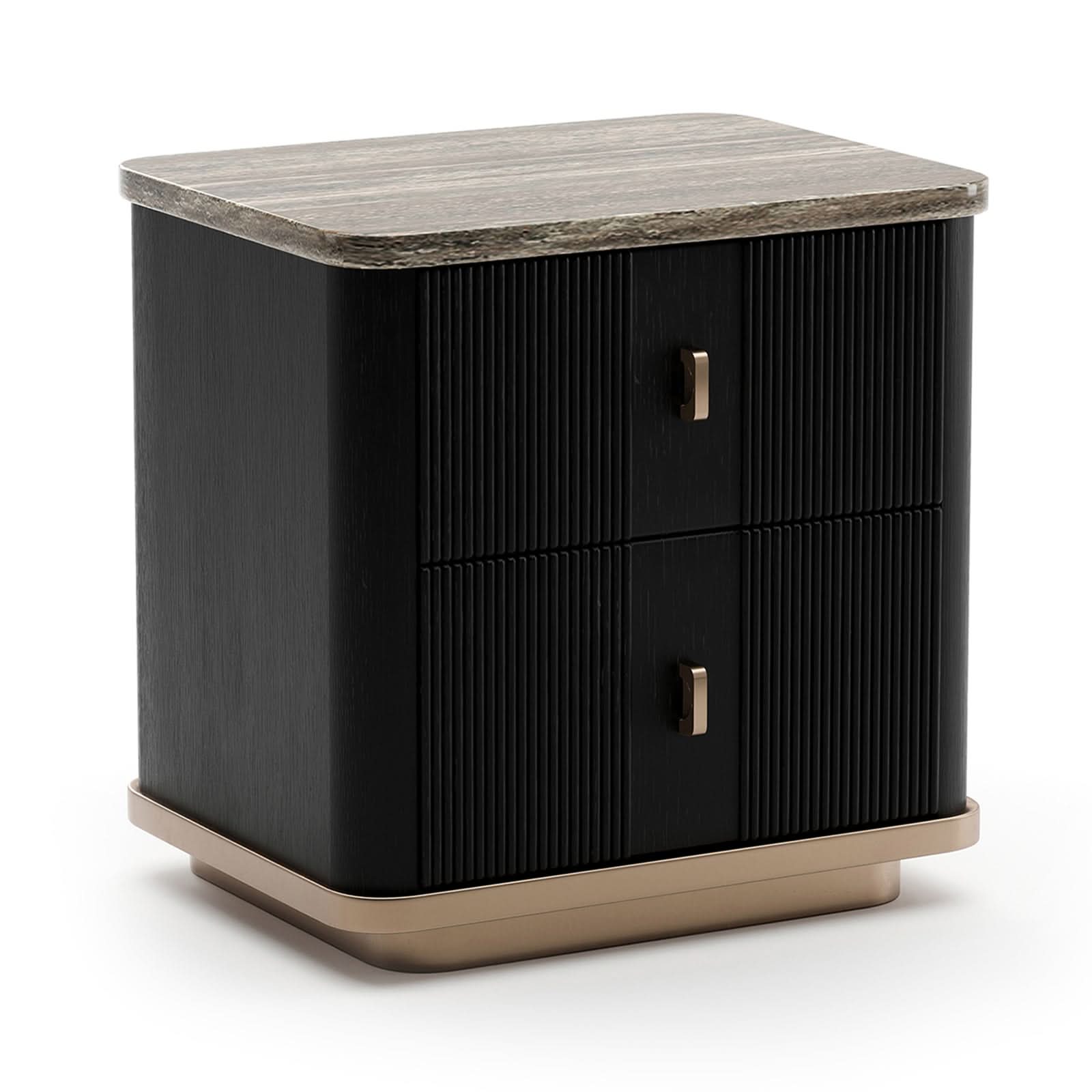 Caracole Rhythm Small Bedside Table in Dark   Nicholas John Interiors
