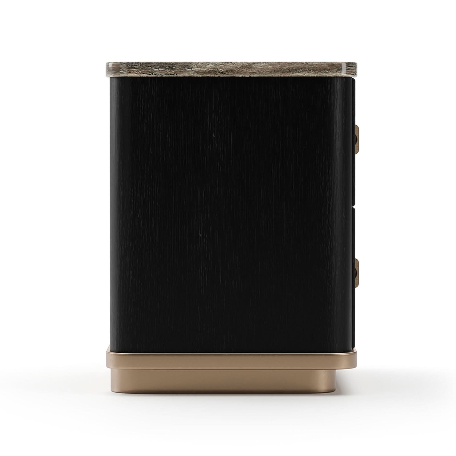 Caracole Rhythm Small Bedside Table in Dark   Nicholas John Interiors