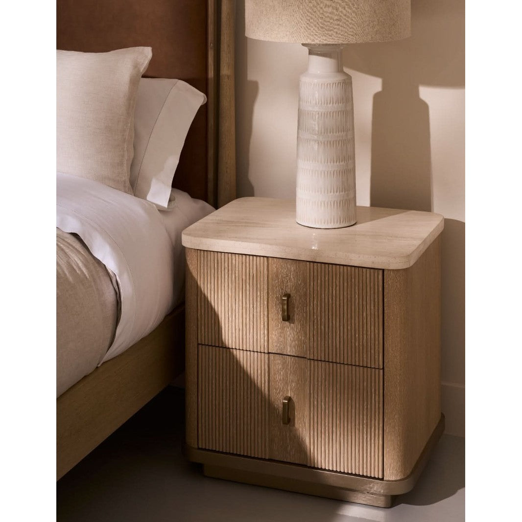Caracole Rhythm Bedside Table in Light - Small   Nicholas John Interiors