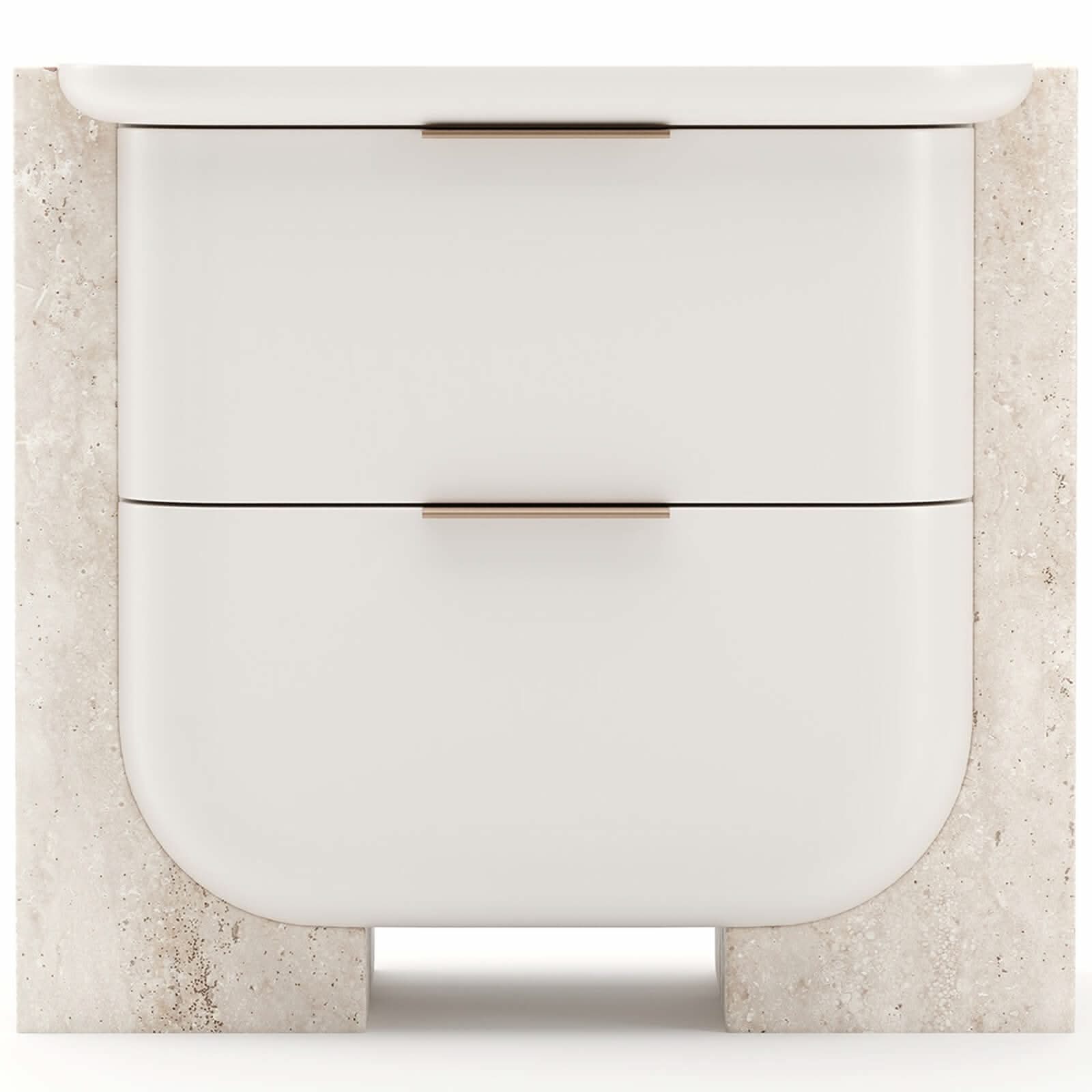 Caracole Overlap Small Bedside Table in Light   Nicholas John Interiors
