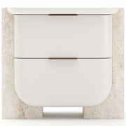 Caracole Overlap Small Bedside Table in Light   Nicholas John Interiors