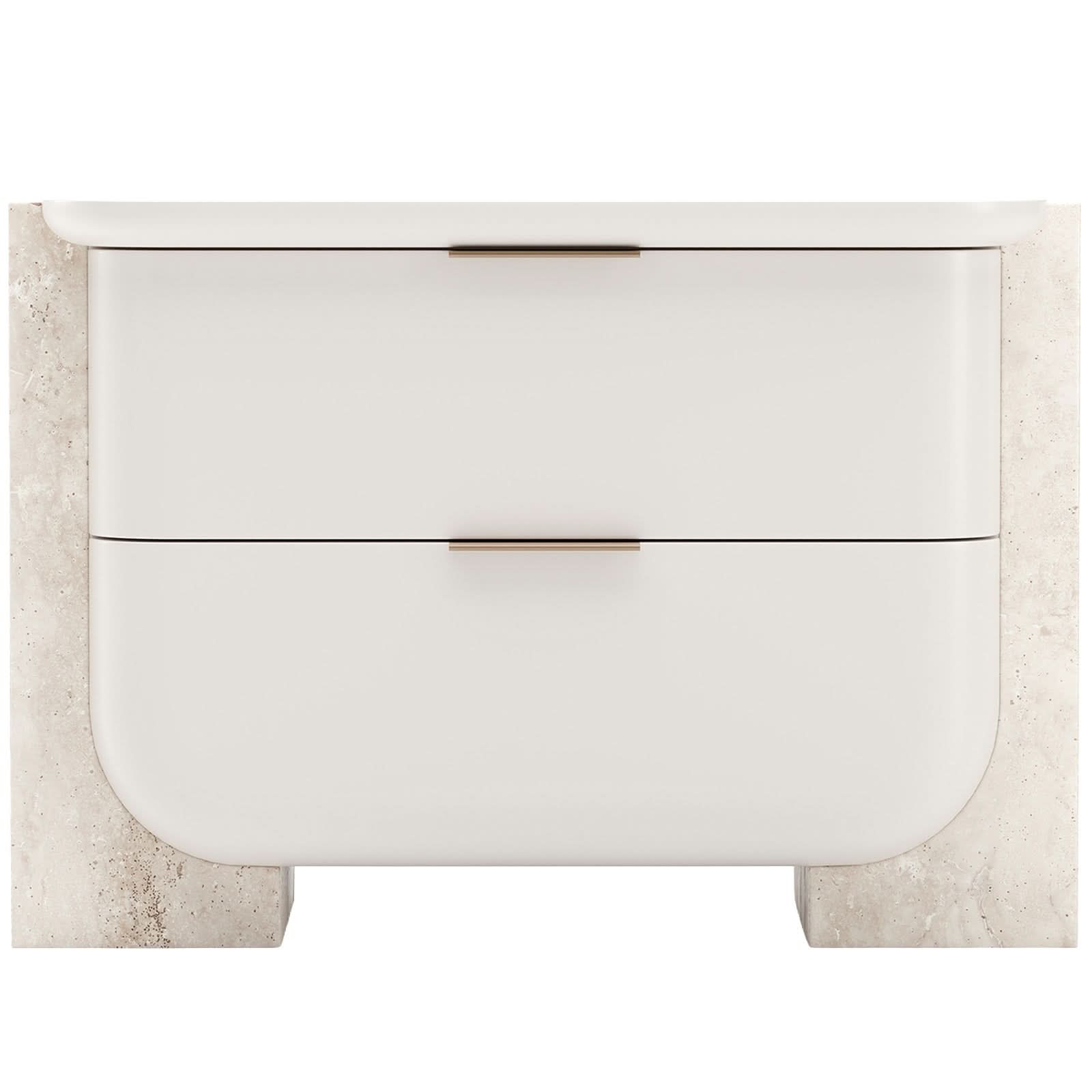 Caracole Overlap Bedside Table in Light - Large   Nicholas John Interiors
