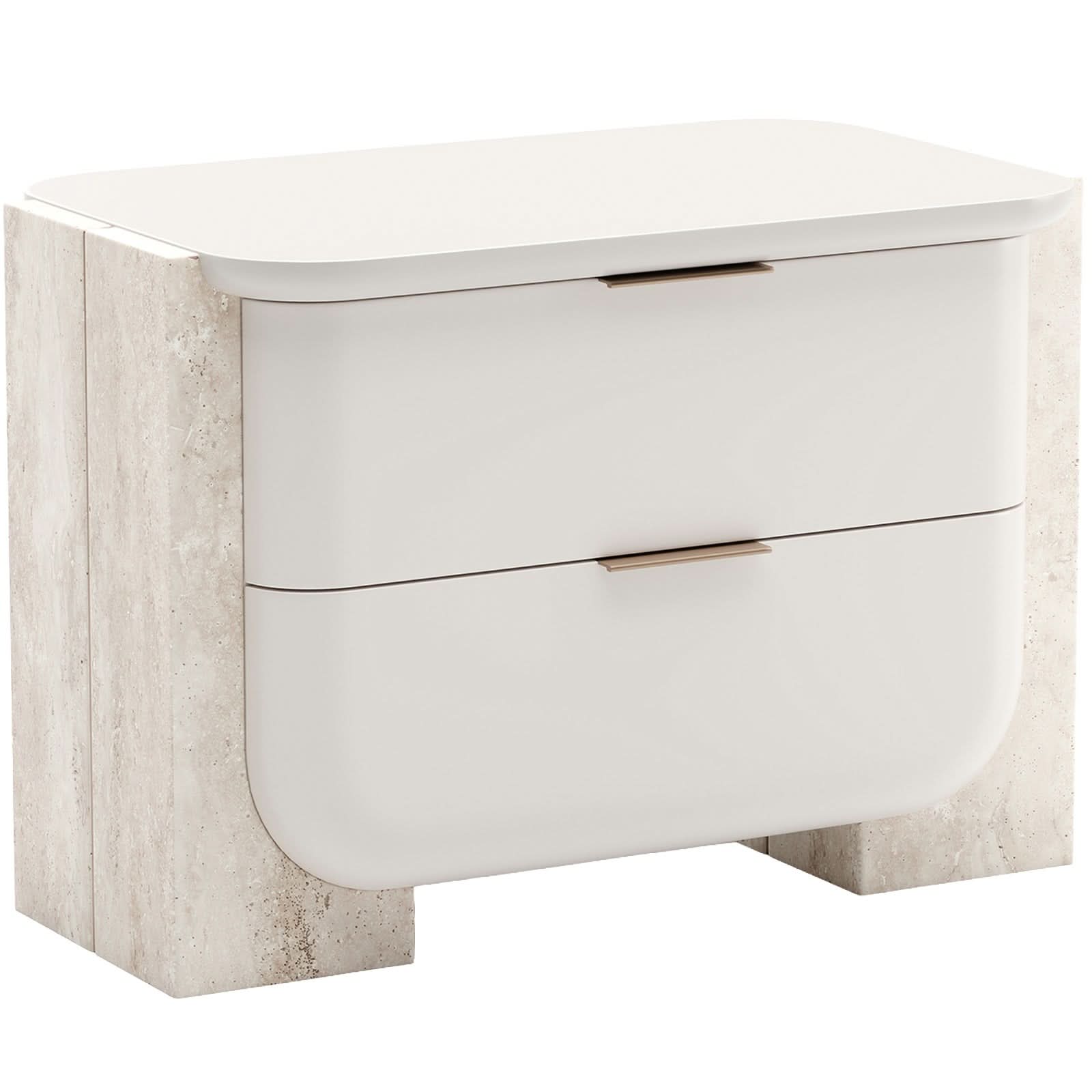 Caracole Overlap Bedside Table in Light - Large   Nicholas John Interiors