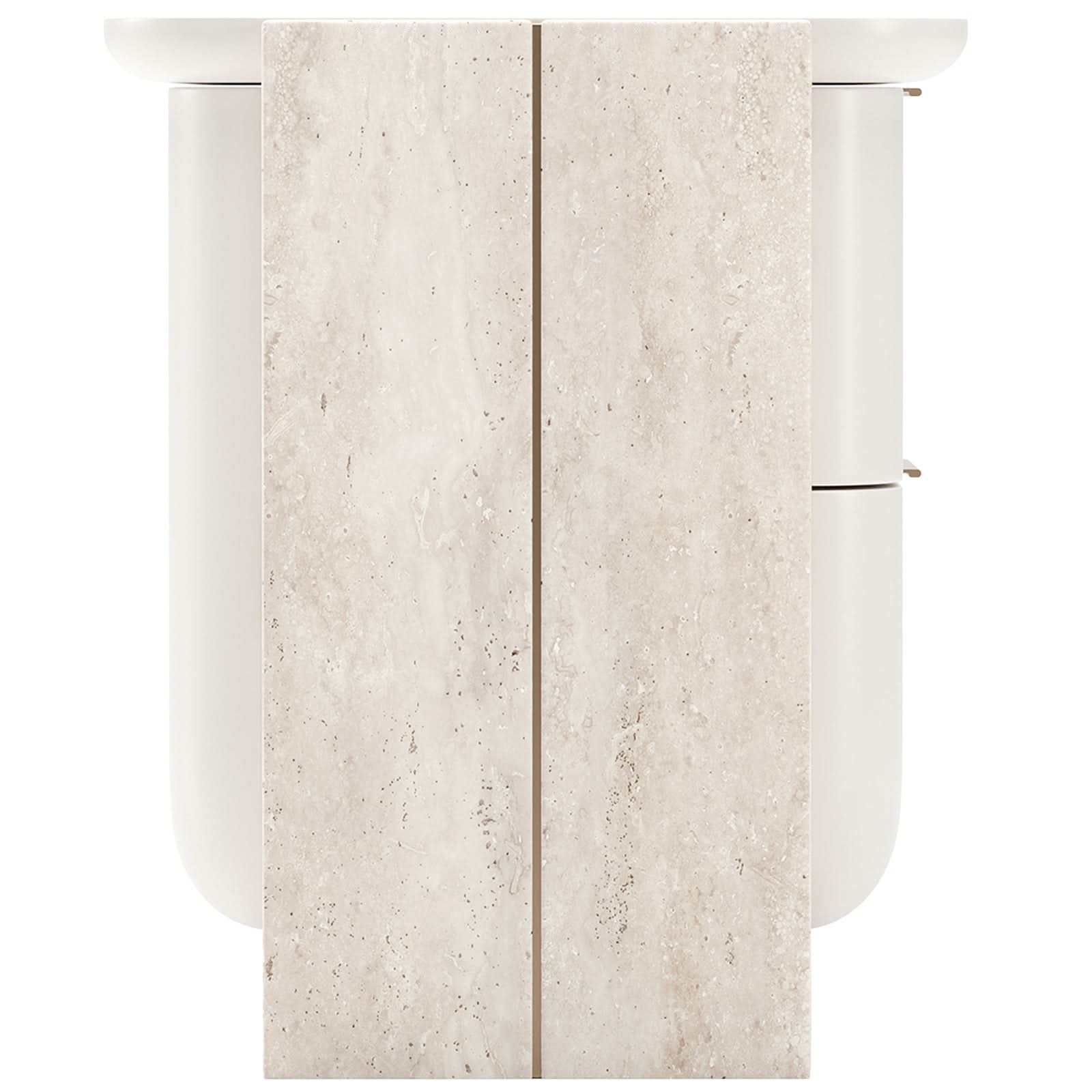 Caracole Overlap Bedside Table in Light - Large   Nicholas John Interiors