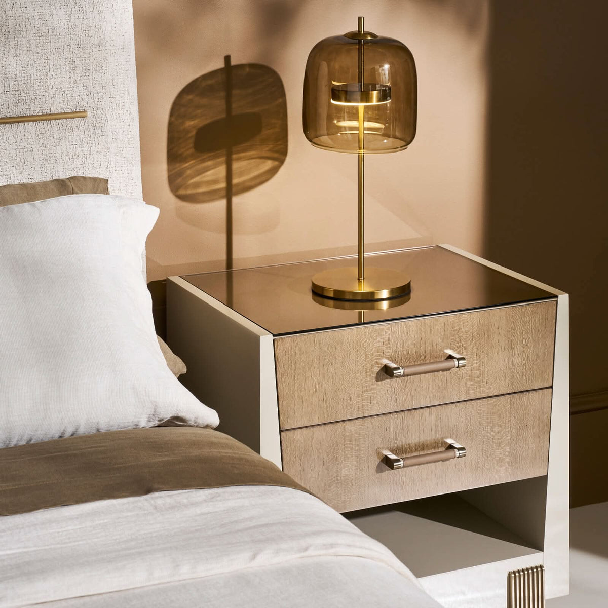 Caracole Counter Balance Bedside Table - Small   Nicholas John Interiors