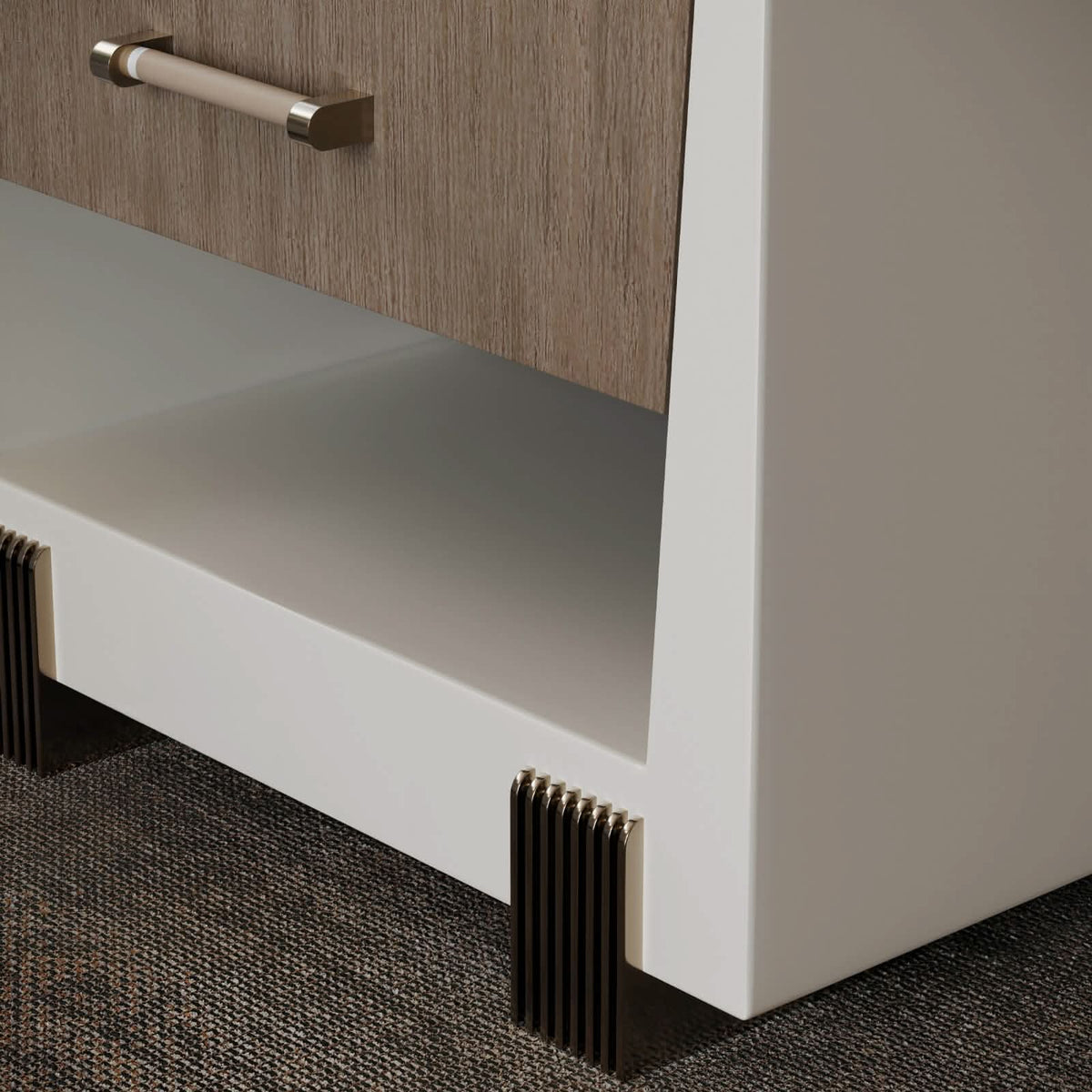 Caracole Counter Balance Bedside Table - Small   Nicholas John Interiors