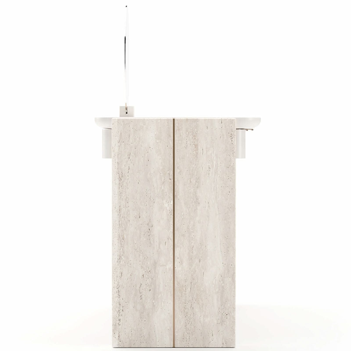 Caracole Overlap Vanity in Light   Nicholas John Interiors