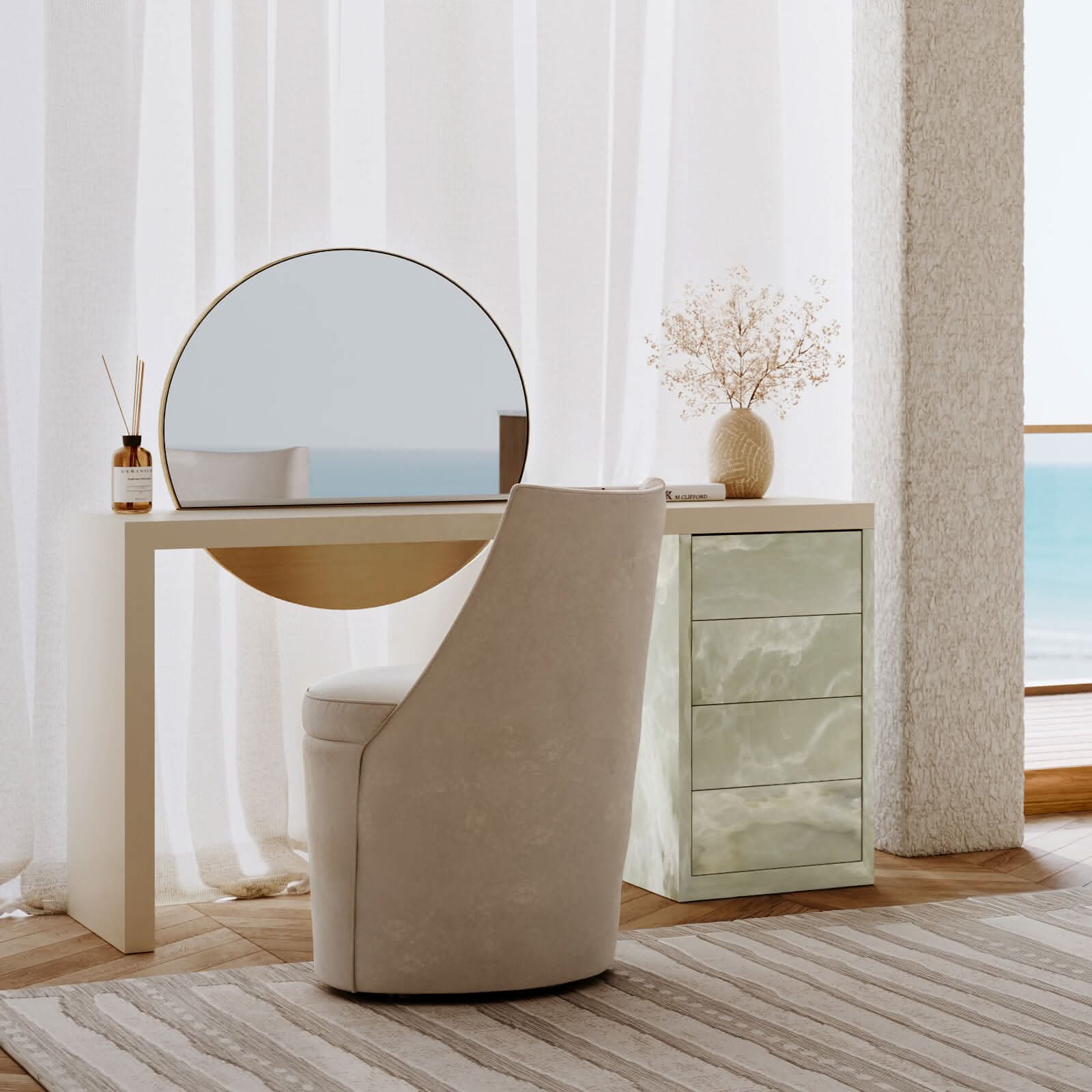 Caracole Monaco Vanity   Nicholas John Interiors