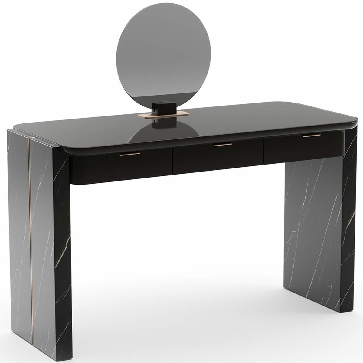 Caracole Overlap Vanity in Dark   Nicholas John Interiors