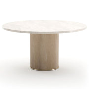 Caracole Rhythm Round Stone Top Dining Table - 147cm   Nicholas John Interiors