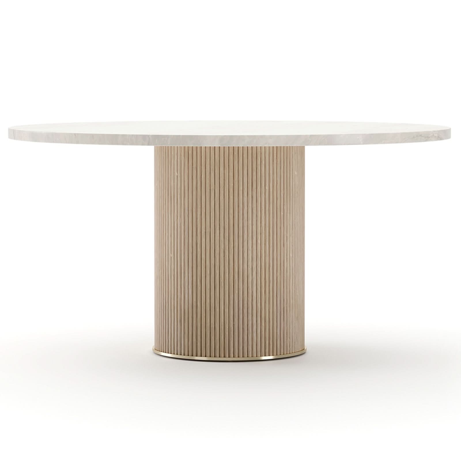 Caracole Rhythm Round Stone Top Dining Table - 147cm   Nicholas John Interiors