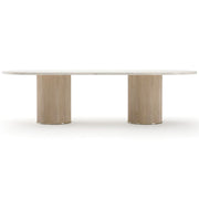 Caracole Rhythm Oval Stone Top Dining Table - 285cm   Nicholas John Interiors