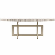 Caracole Wish You Were Here Round Coffee Table in Light   Nicholas John Interiors
