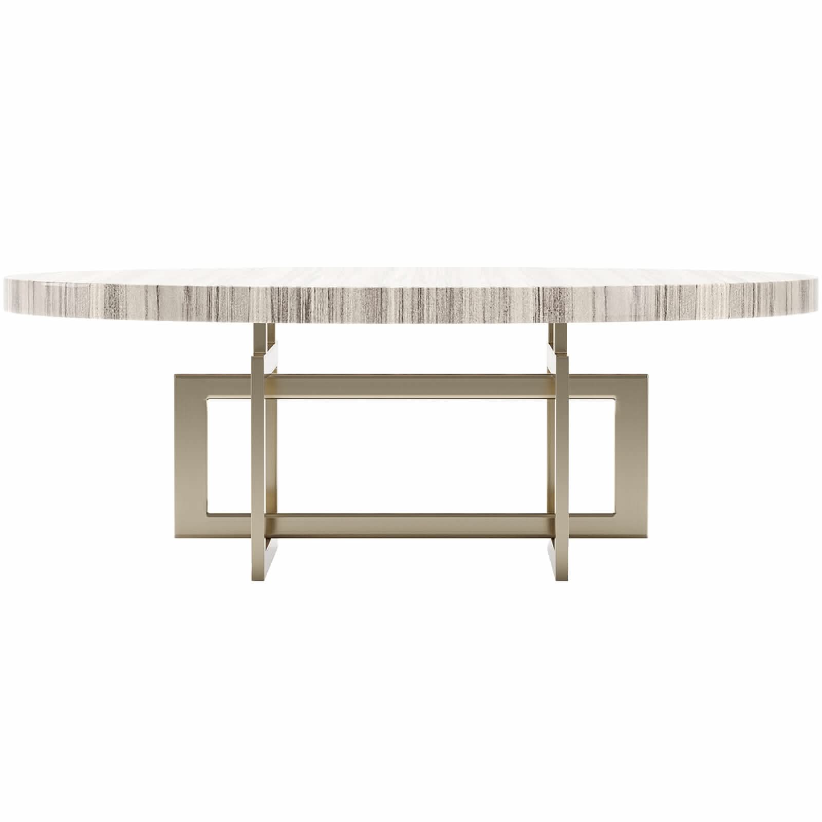Caracole Wish You Were Here Round Coffee Table in Light   Nicholas John Interiors