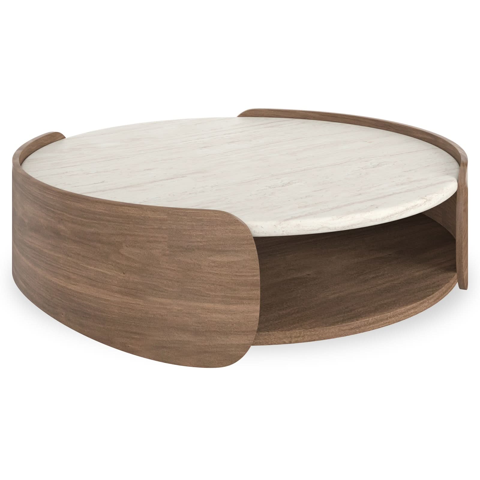 Caracole Fleur Open Coffee Table With Wood Shelf   Nicholas John Interiors