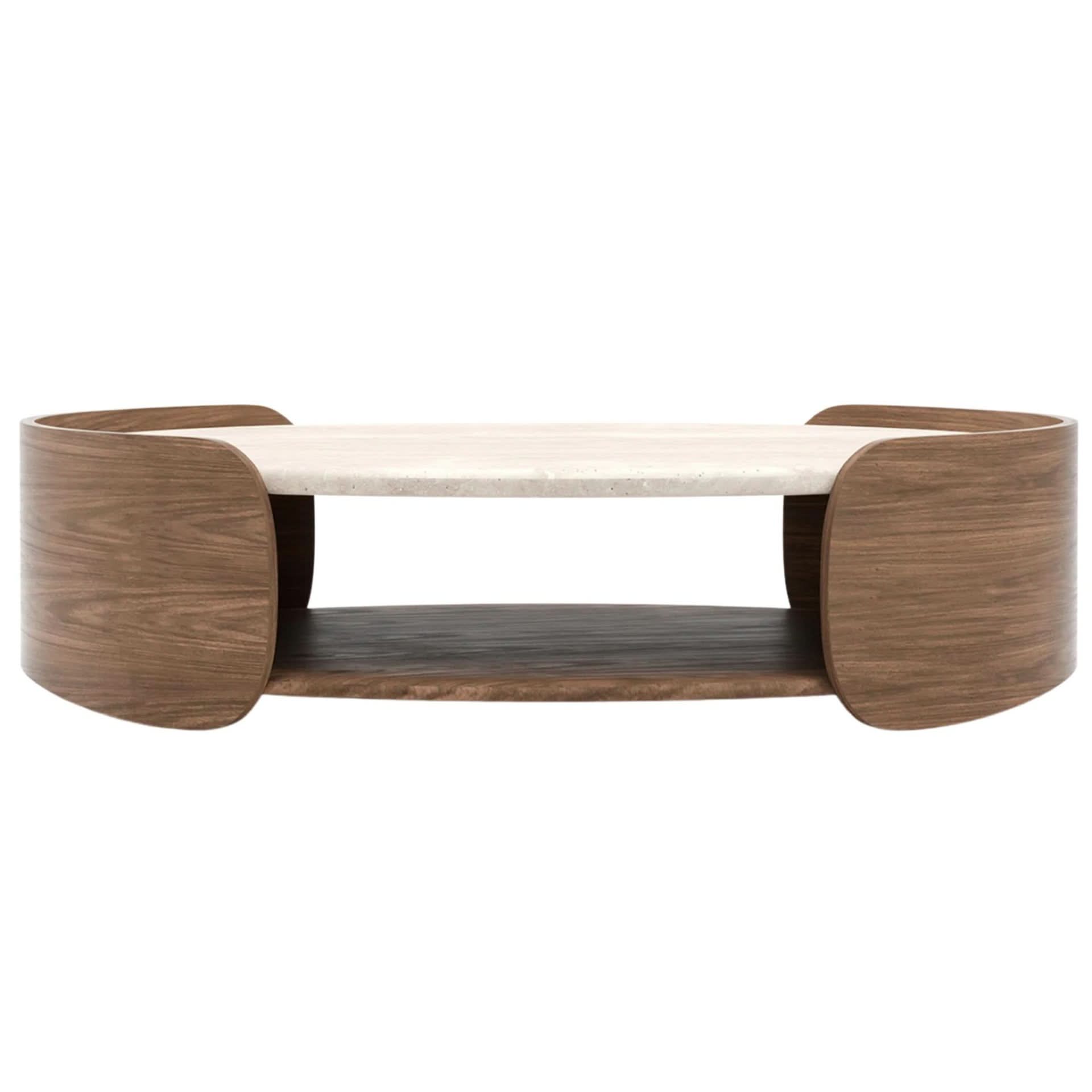 Caracole Fleur Open Coffee Table With Wood Shelf   Nicholas John Interiors