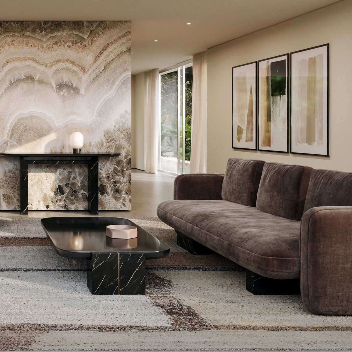 Caracole Overlap Rectangular Coffee Table in Dark   Nicholas John Interiors