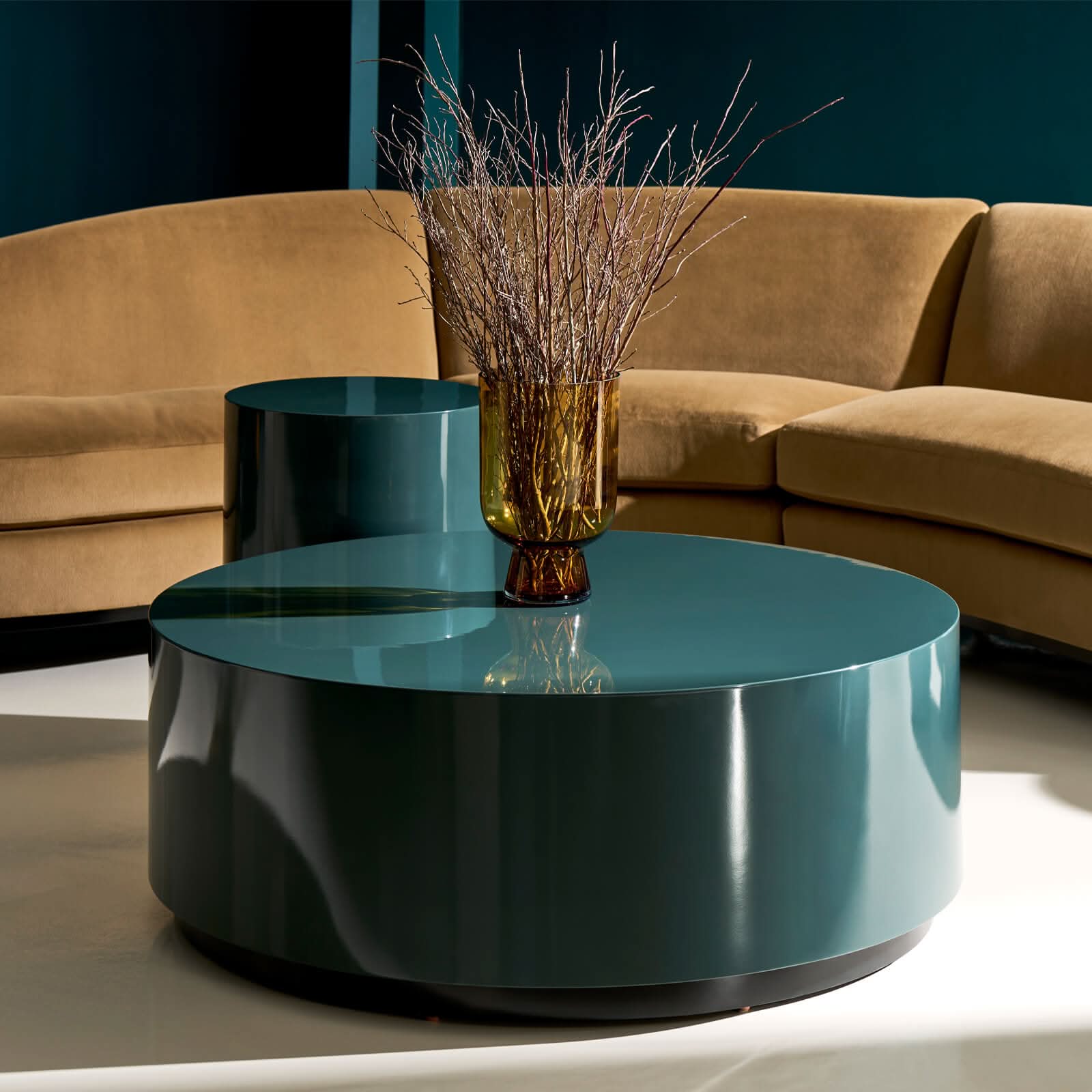 Caracole Coffee Couture Round Coffee Table in Apatite   Nicholas John Interiors
