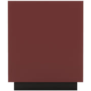 Caracole Coffee Couture Square End Table in Rouge   Nicholas John Interiors