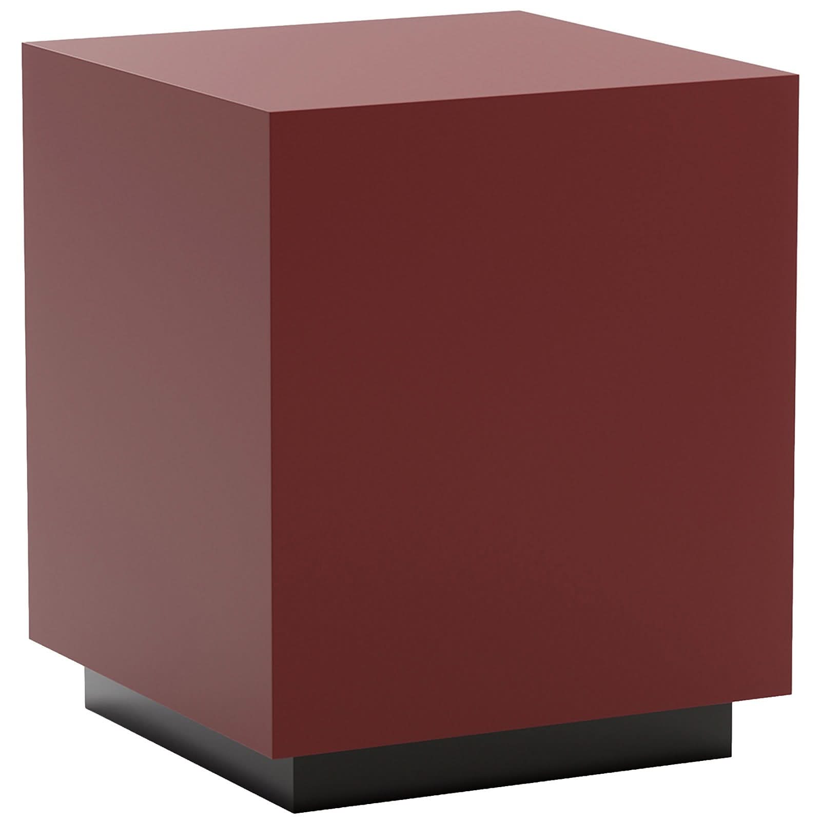 Caracole Coffee Couture Square End Table in Rouge   Nicholas John Interiors