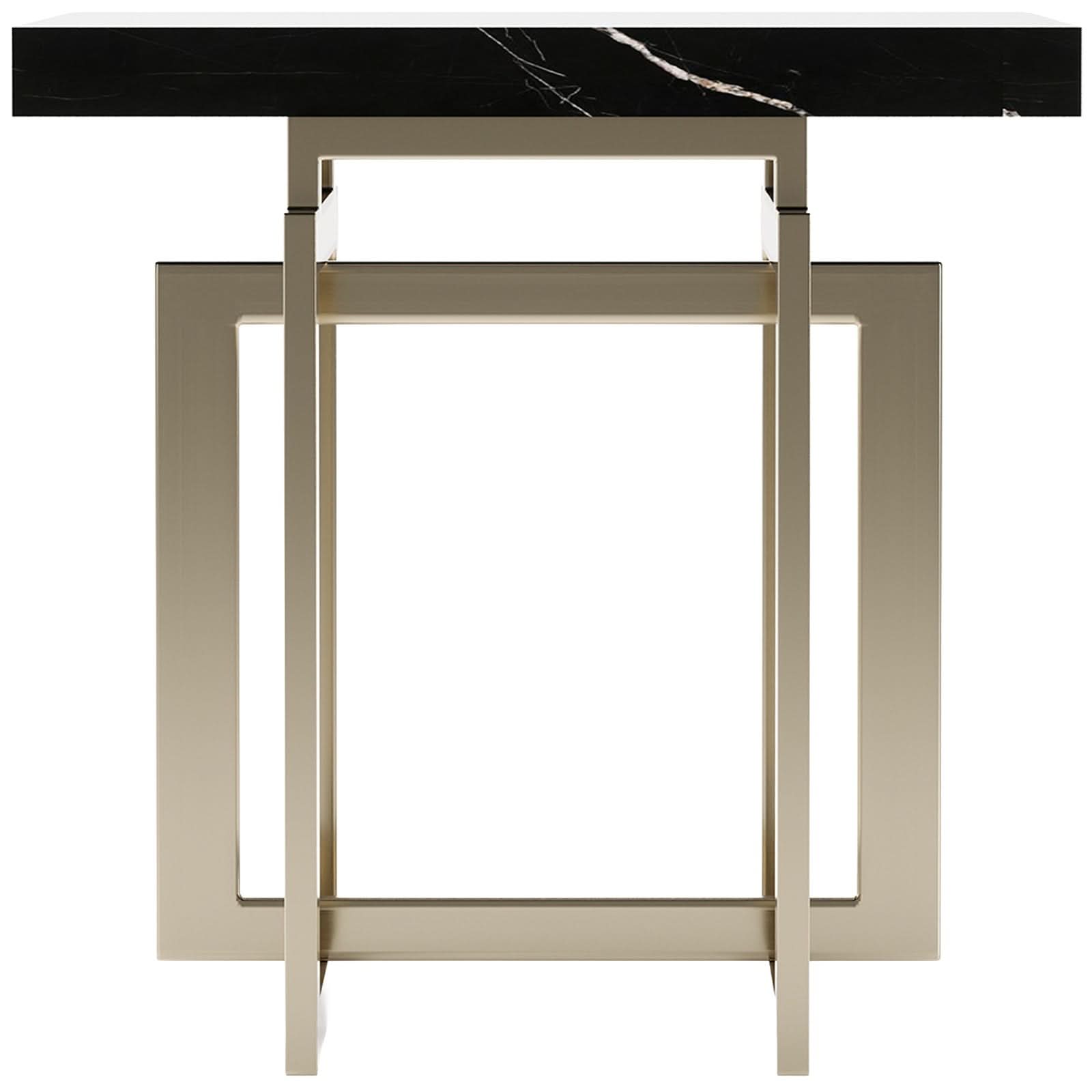 Caracole Wish You Were Here Square Side Table in Dark   Nicholas John Interiors