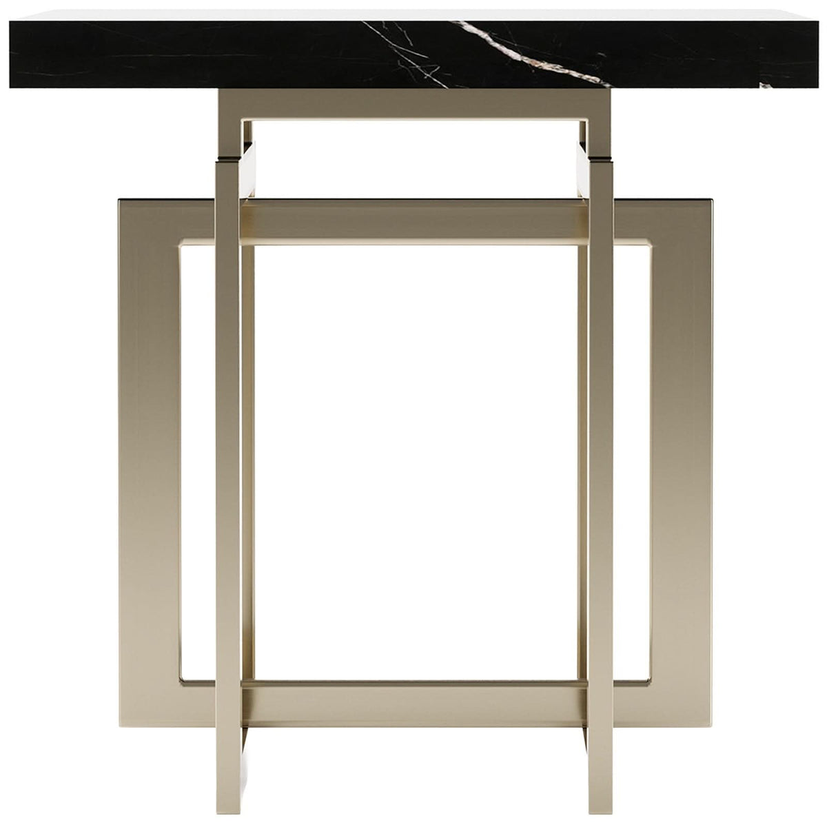 Caracole Wish You Were Here Square Side Table in Dark   Nicholas John Interiors