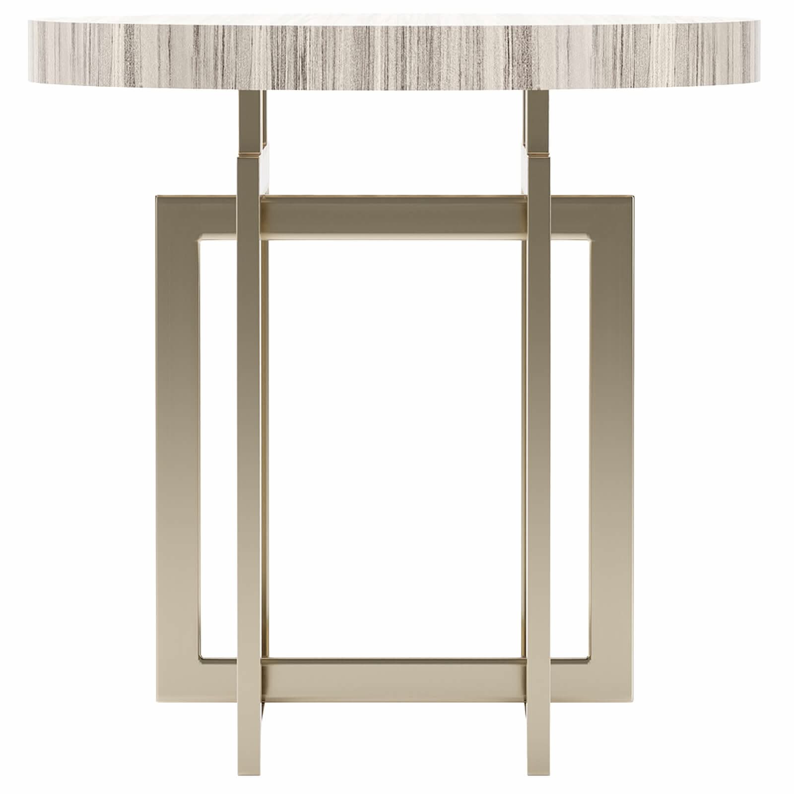 Caracole Wish You Were Here Round Side Table in Light   Nicholas John Interiors