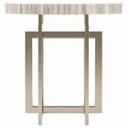 Caracole Wish You Were Here Round Side Table in Light   Nicholas John Interiors