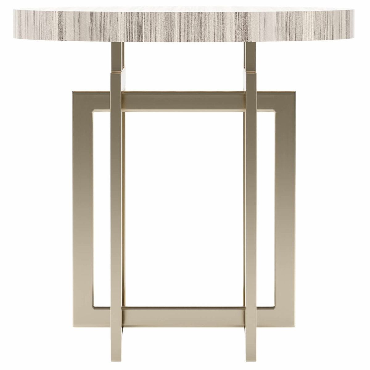 Caracole Wish You Were Here Round Side Table in Light   Nicholas John Interiors