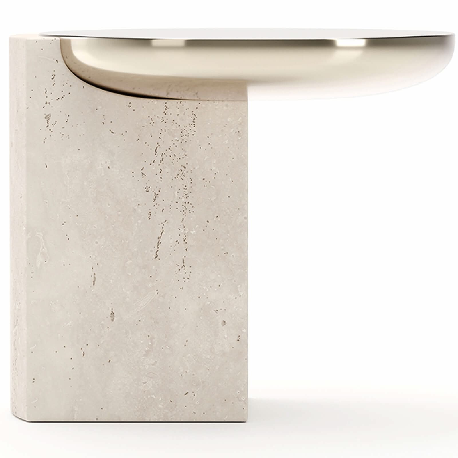 Caracole Overlap Round Side Table in Light   Nicholas John Interiors
