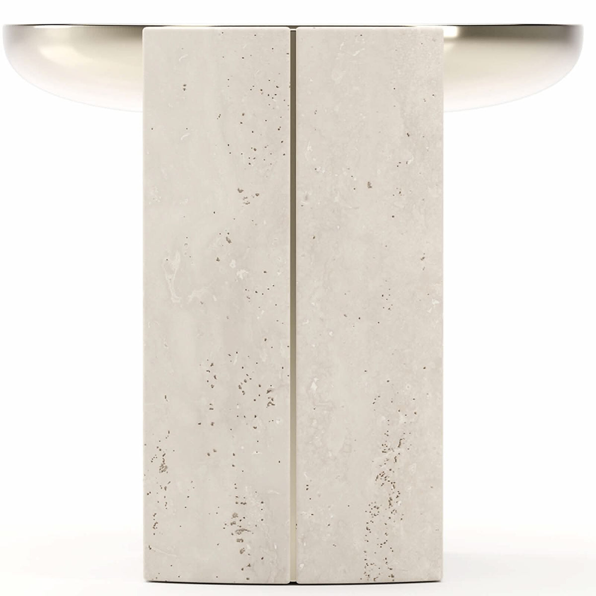 Caracole Overlap Round Side Table in Light   Nicholas John Interiors
