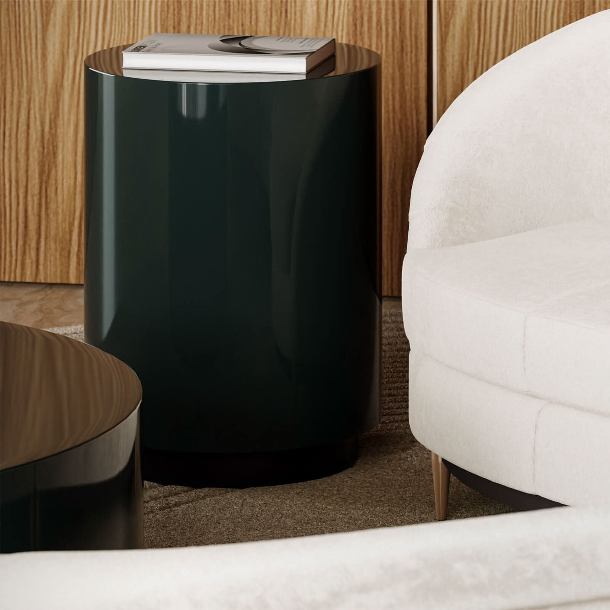 Caracole Coffee Couture Round Side Table in Apatite   Nicholas John Interiors