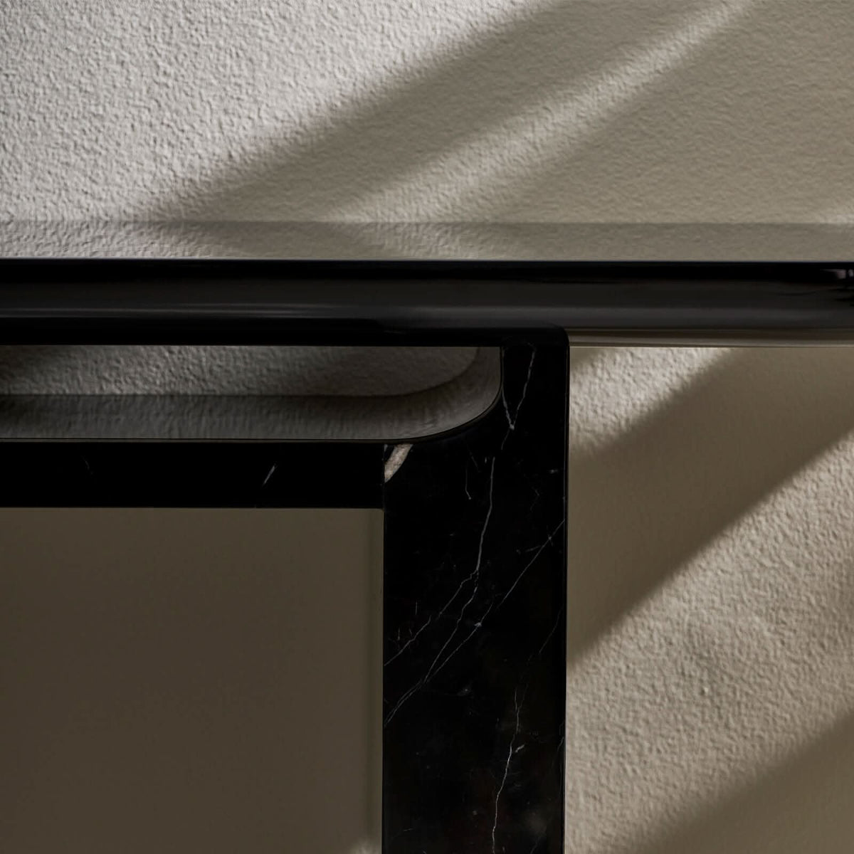Caracole Overlap Console Table in Dark   Nicholas John Interiors
