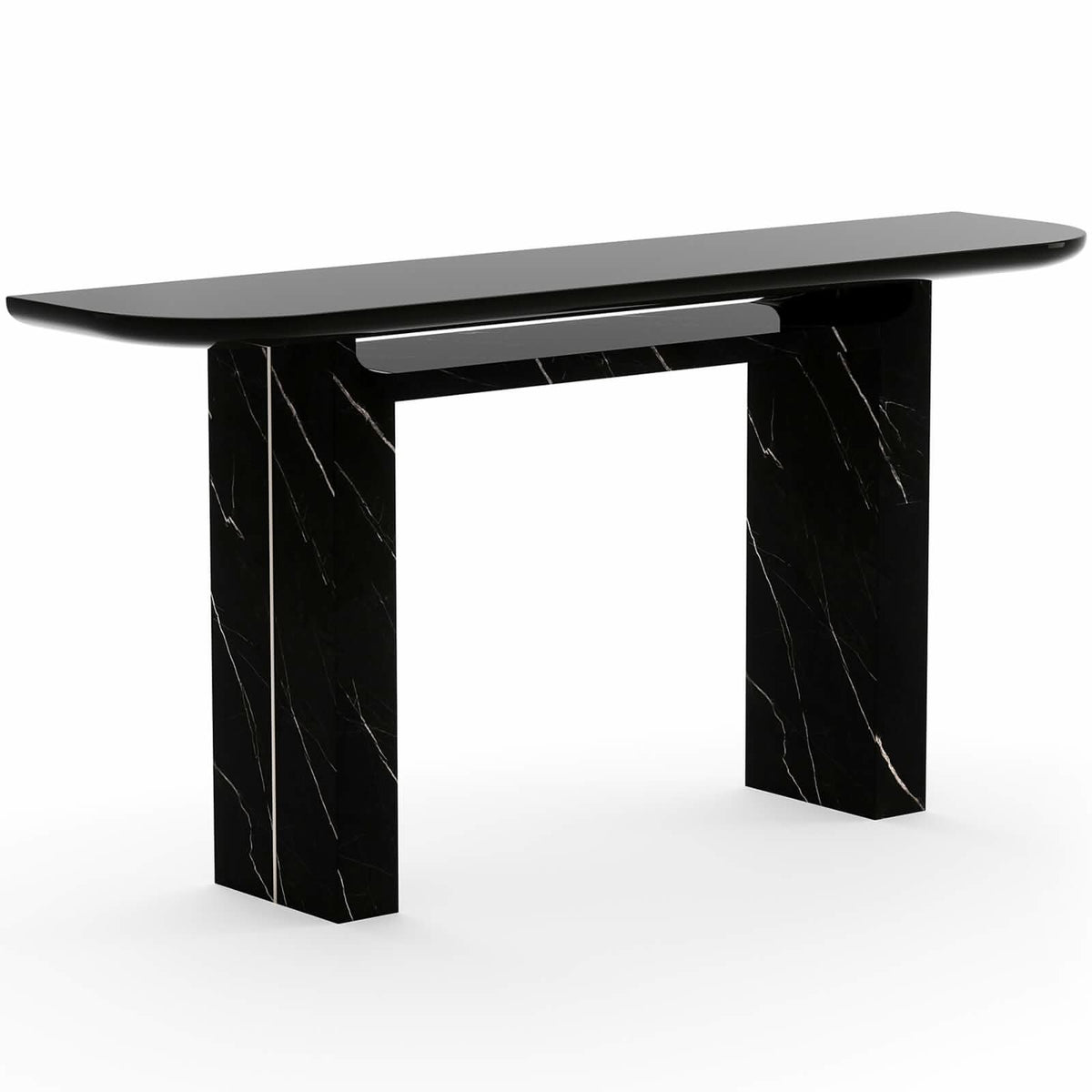 Caracole Overlap Console Table in Dark   Nicholas John Interiors