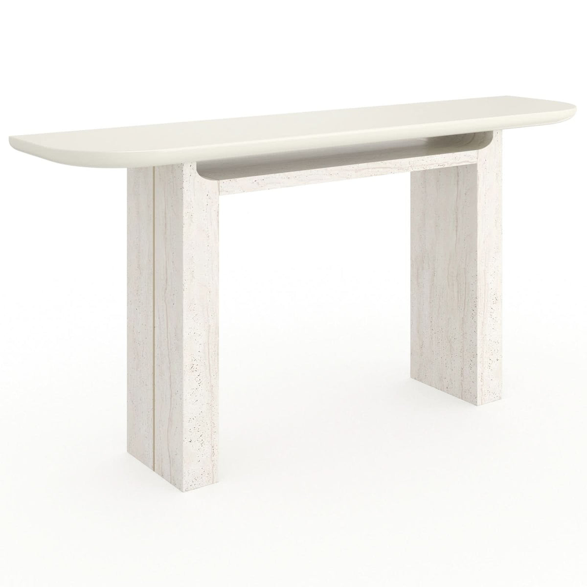 Caracole Overlap Console Table in Light   Nicholas John Interiors