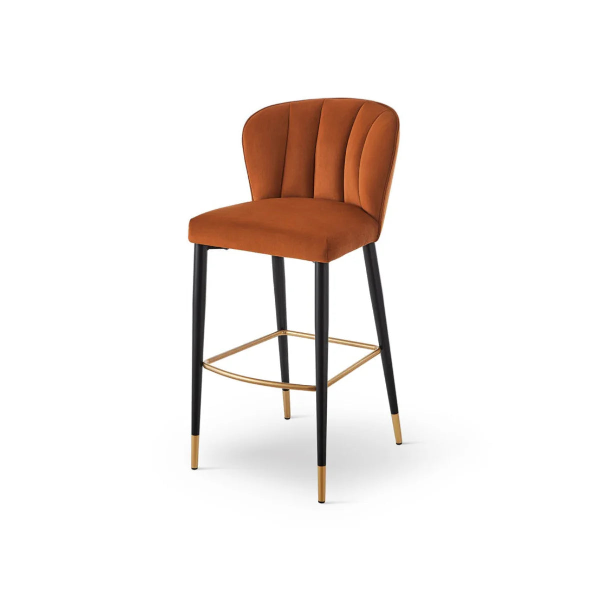 Liang & Eimil Maya Bar Stool (Crib 5) in Megan Oxide & Brushed Brass - CLEARANCE - BRAND NEW BOXED