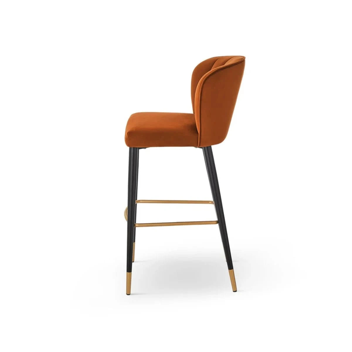 Liang & Eimil Maya Bar Stool (Crib 5) in Megan Oxide & Brushed Brass - CLEARANCE - BRAND NEW BOXED   Nicholas John Interiors