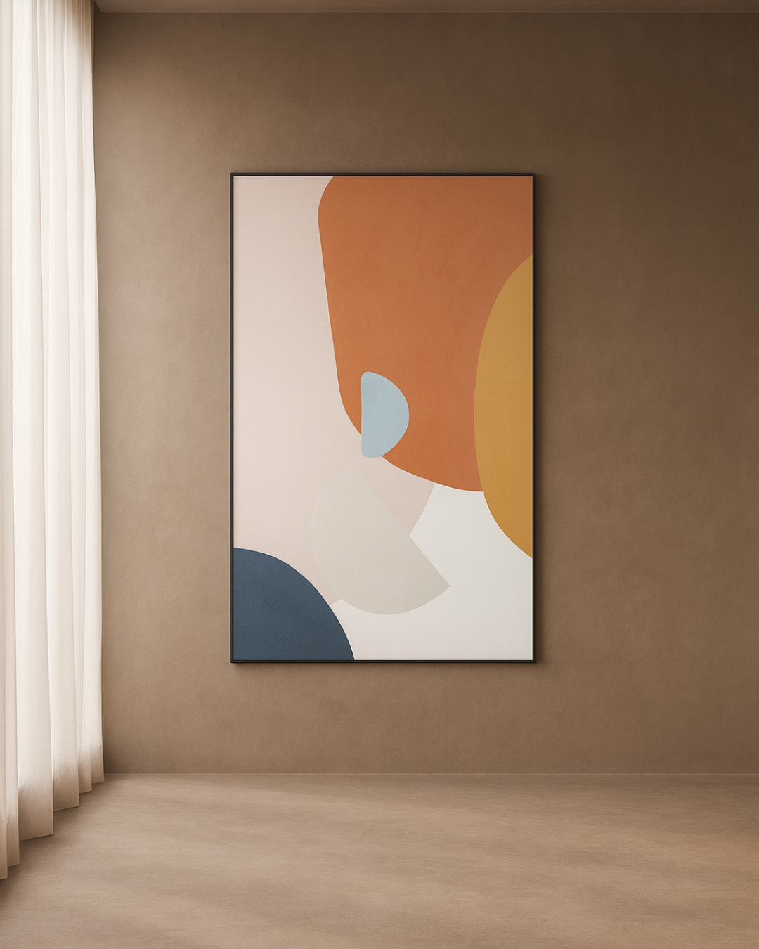 Tommy Franks Crimson Oil Canvas   Nicholas John Interiors