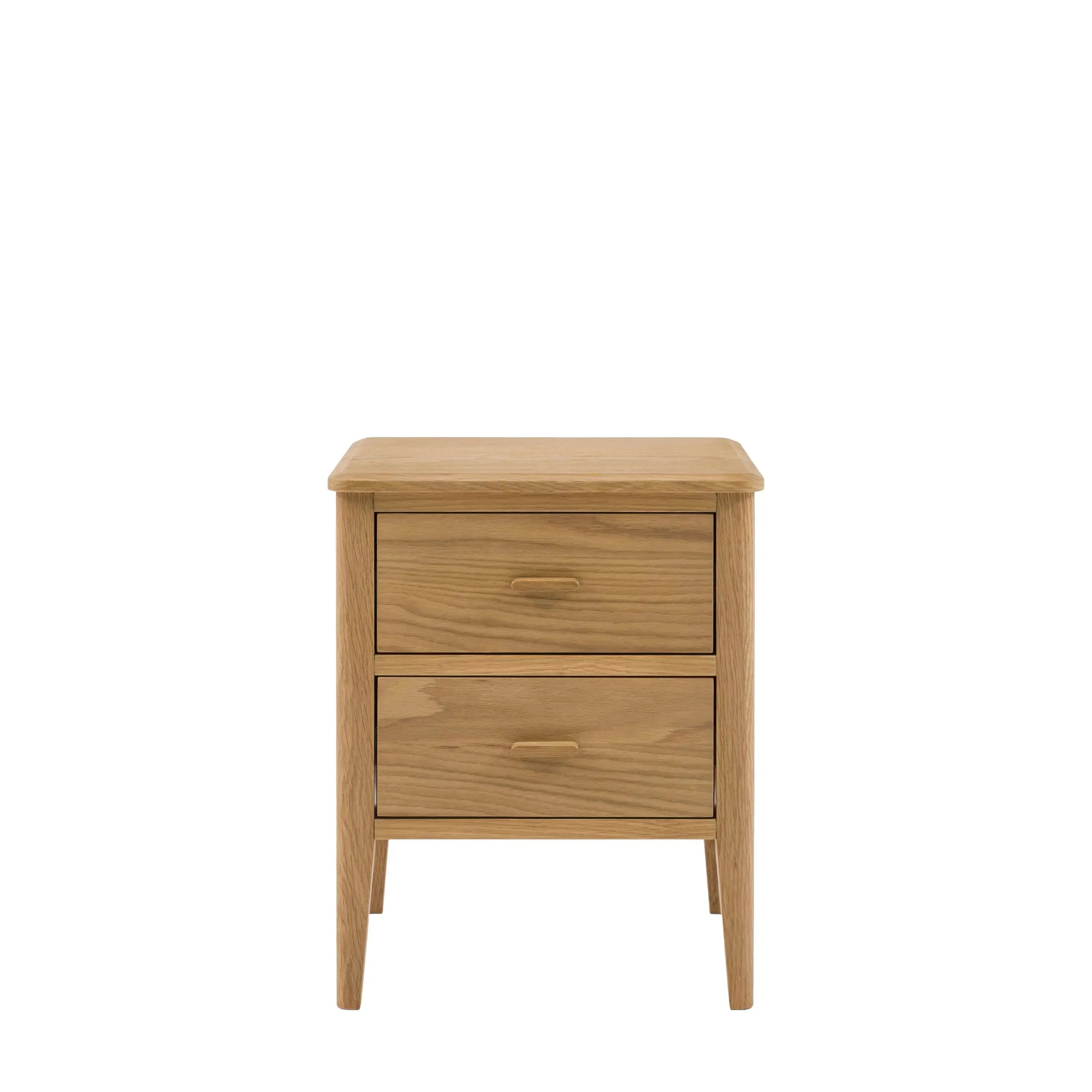 Camden 2 Drawer Bedside Natural   Nicholas John Interiors
