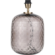 Camille Large Smoke Grey Circle Design Handcut Glass Table Lamp Base   Nicholas John Interiors
