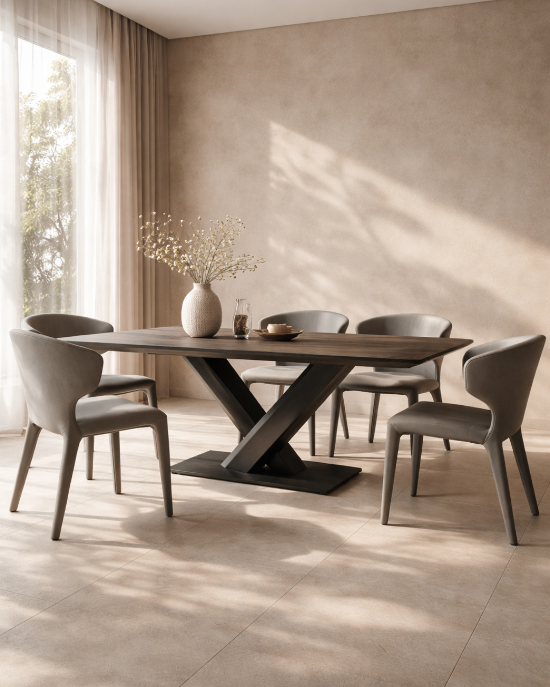 Campo Dining Table - Dark Oak   Nicholas John Interiors
