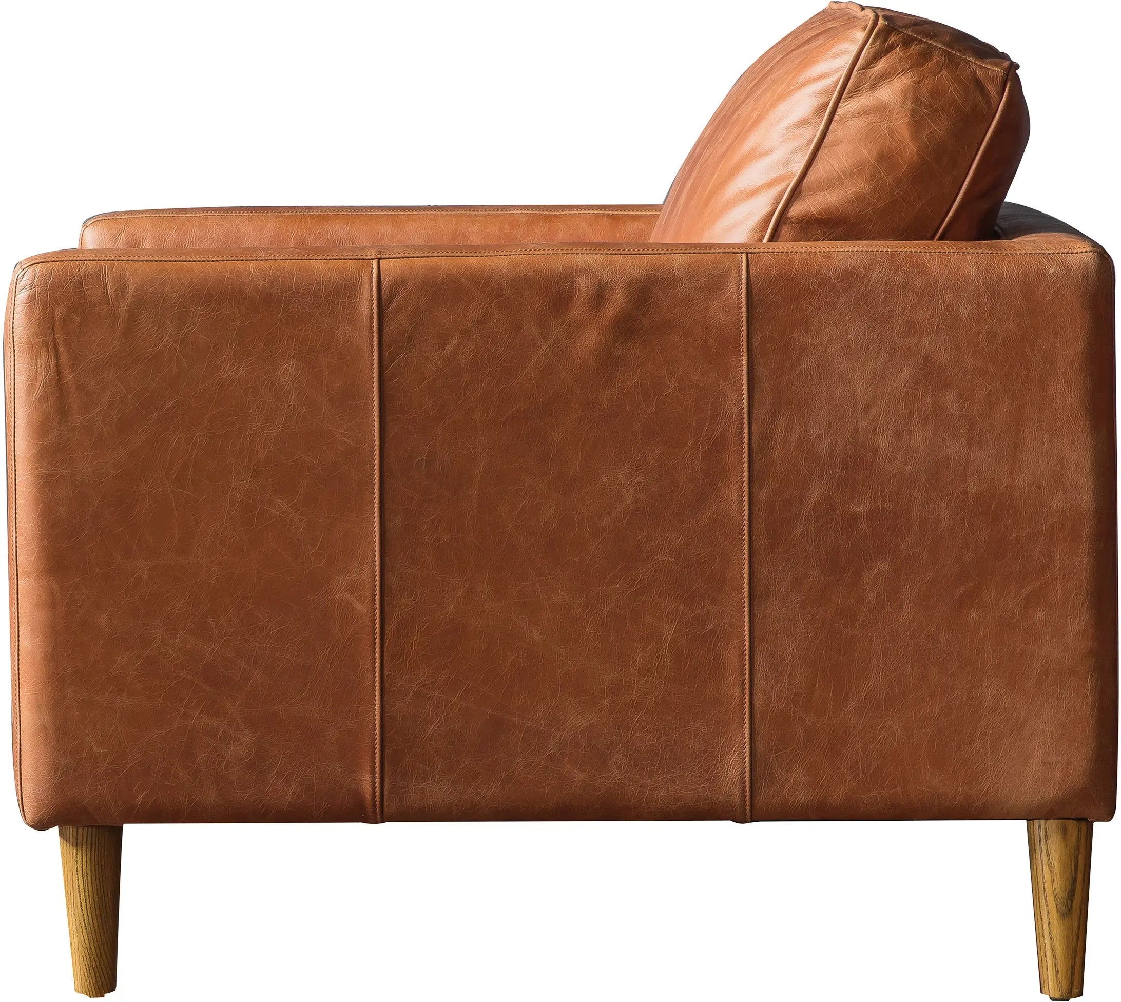 Canberra Vintage Brown Leather Armchair  Nicholas John Interiors