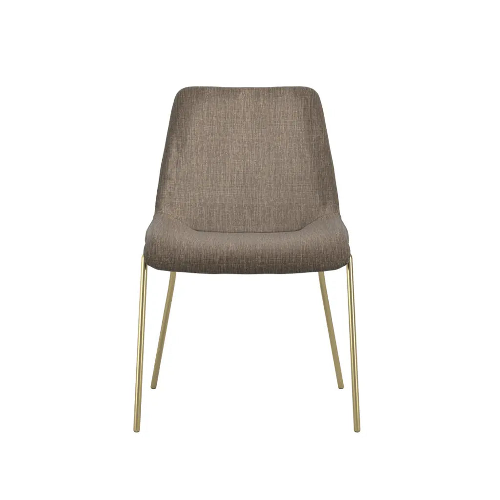 Carlo Taupe and Gold Dining Chair   Nicholas John Interiors