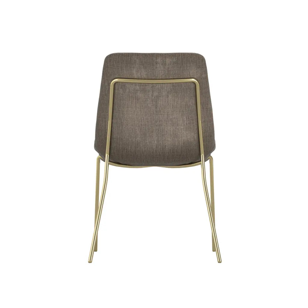 Carlo Taupe and Gold Dining Chair   Nicholas John Interiors