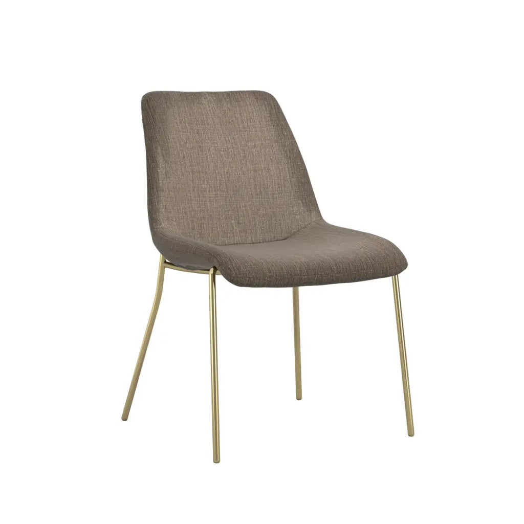 Carlo Taupe and Gold Dining Chair   Nicholas John Interiors