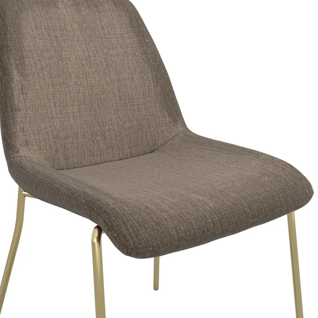 Carlo Taupe and Gold Dining Chair   Nicholas John Interiors