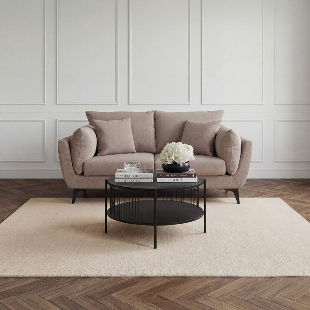 Ashford & Grey Carter Taupe 2 Seater Sofa