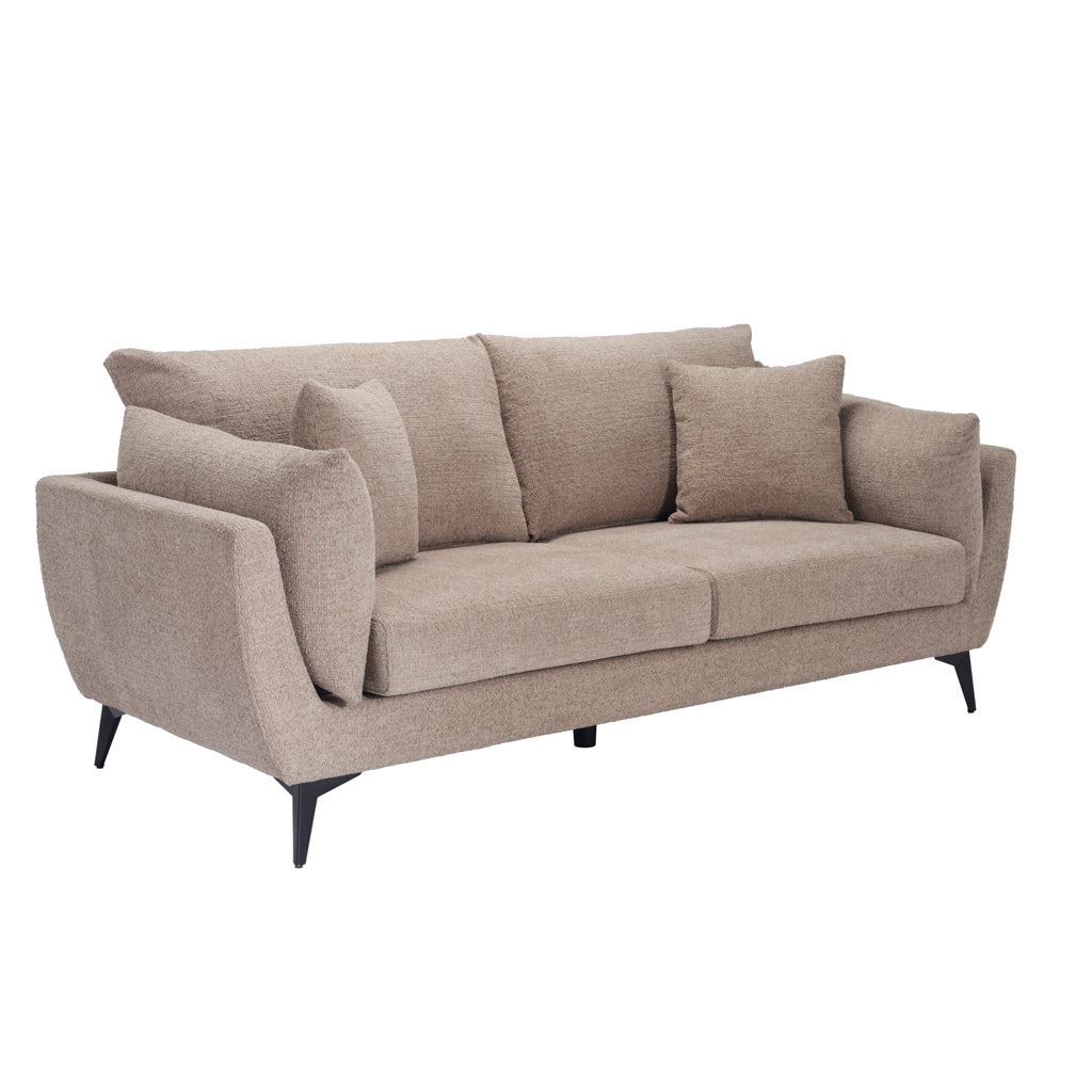 Ashford & Grey Carter Taupe 3 Seater Sofa