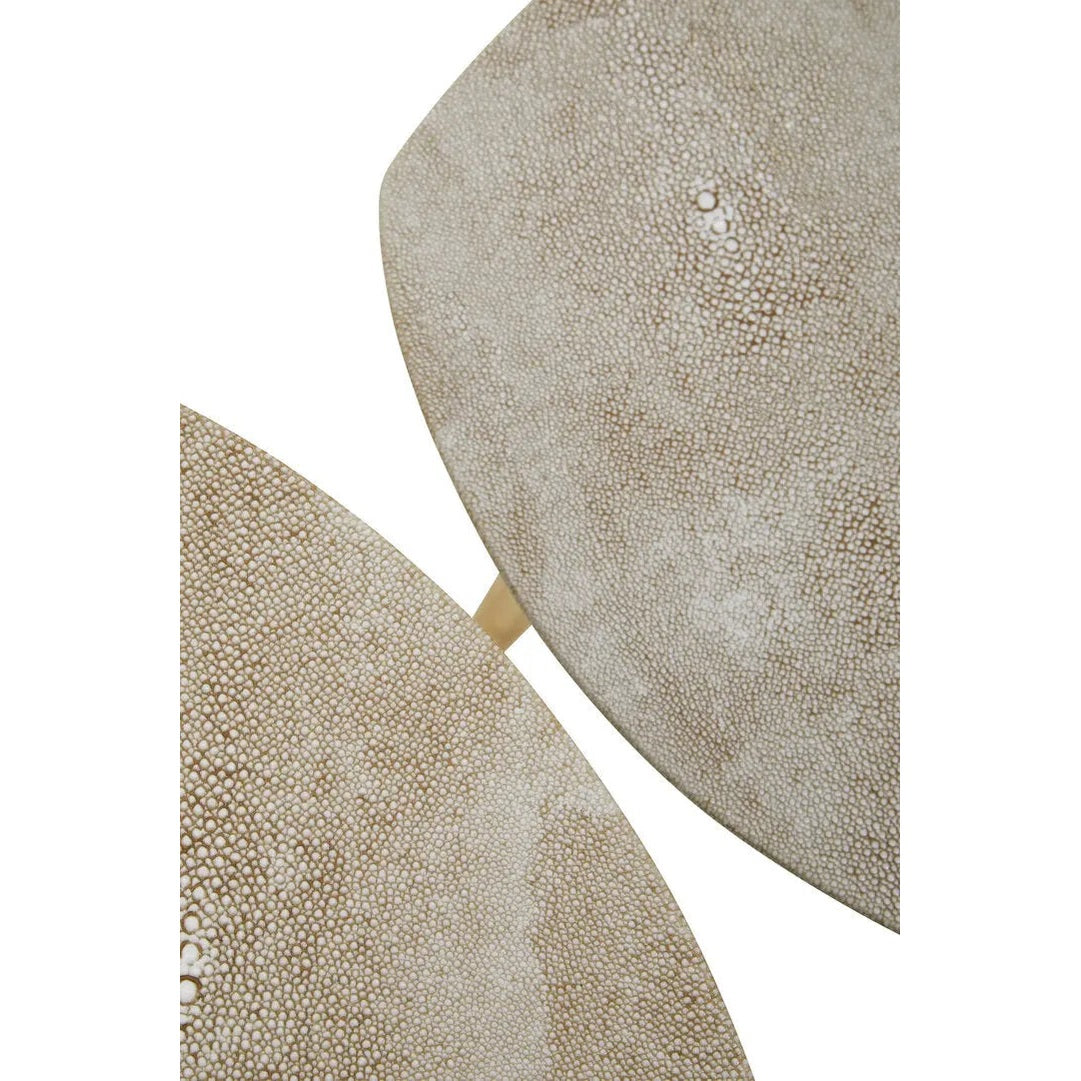 Casio Set Of Two Shagreen Tables   Nicholas John Interiors